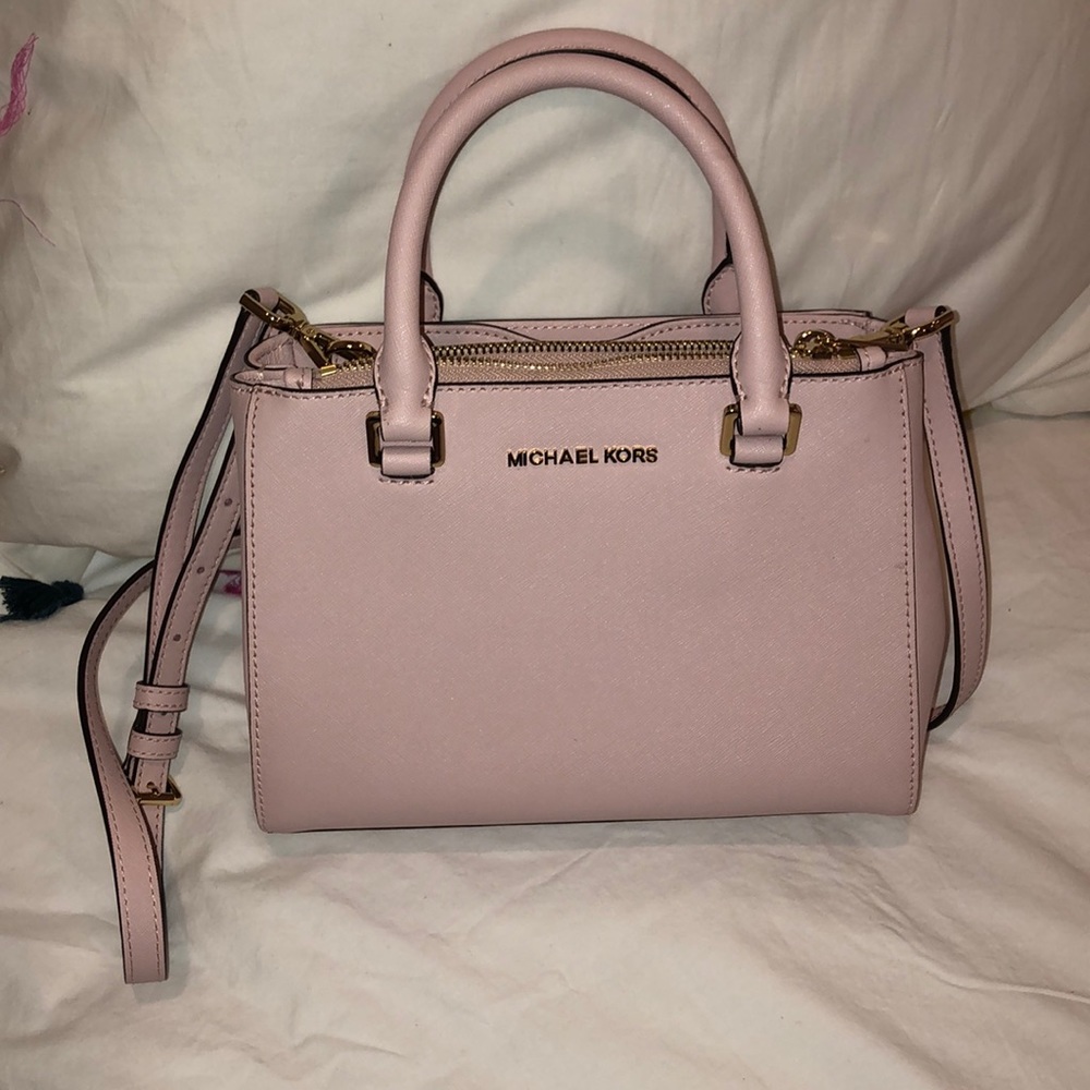 soft pink brand new michael kors purse